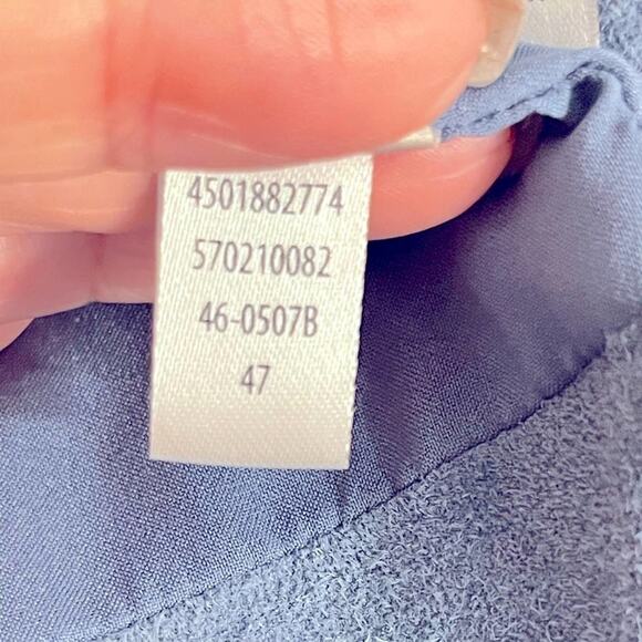 WHBM Soft Blue Drop-Front Suede Jacket Size Large Petite ❄️💙 - Picture 16 of 16